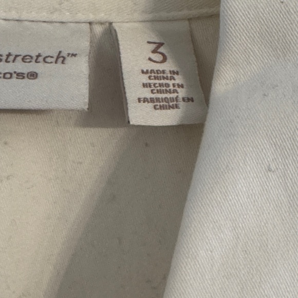 Chico's Cream Jean Jacket - Picture 2 of 2